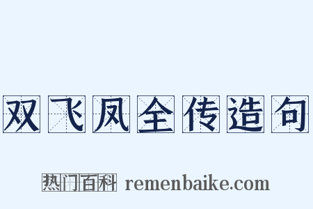 双飞凤全传造句是什么意思的图片